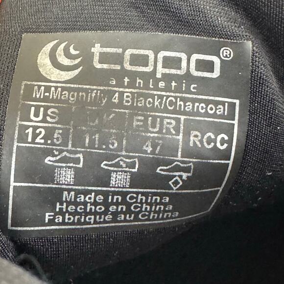 Topo Athletic Magnifly 4 Shoes Mens Size 12.5 Black Road Running Sneakers main image 4